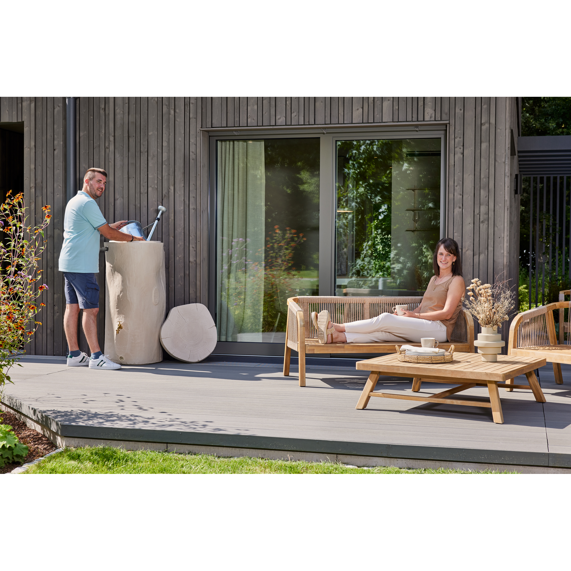 Regentonne 'Woodstock Baumstamm' pinewood 250 l