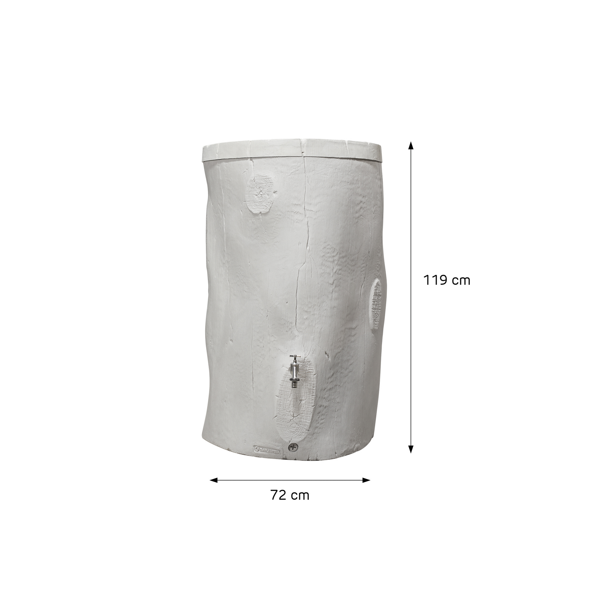 Regentonne 'Woodstock Baumstamm' greywood 400 l