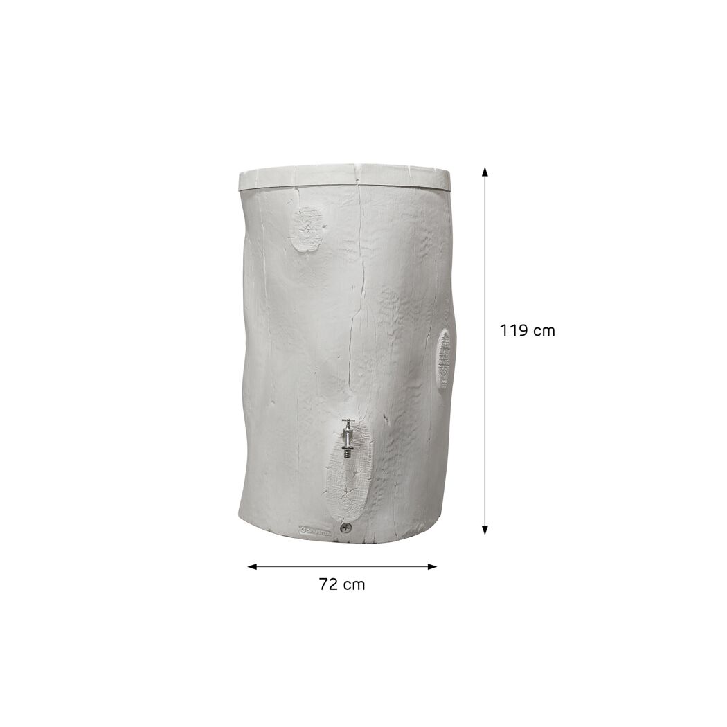 Regentonne 'Woodstock Baumstamm' greywood 400 l