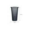 Regentonne 'Ibiza' graphite eckig 200 l inklusive Deckel und Hahn