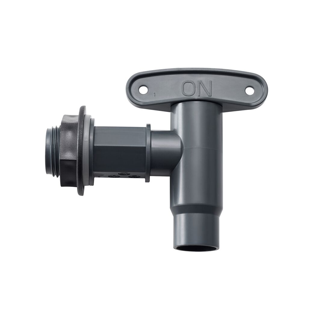 Regentonnen Auslaufhahn 3/4'' graphite grey inklusive Dichtung und Kontermutter