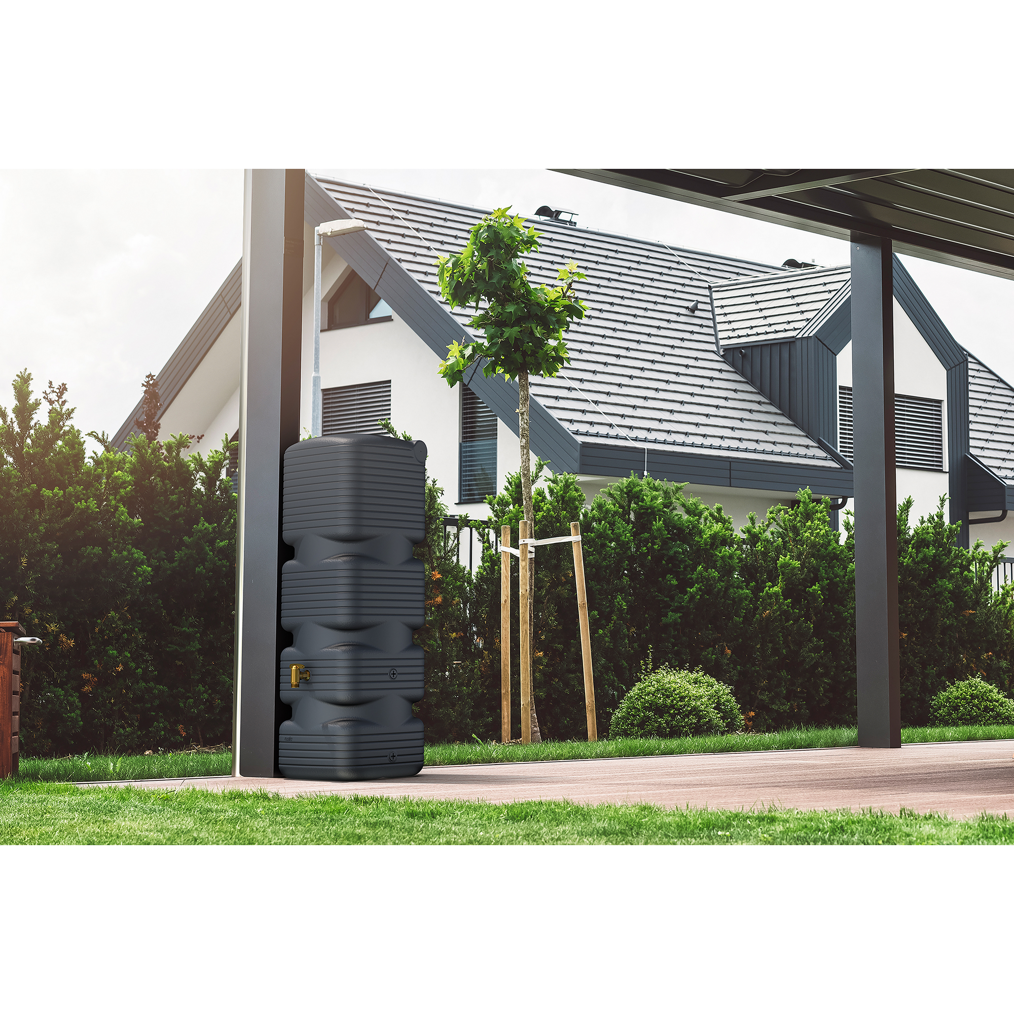 Wandtank 'Quadro' graphite grey 170 l