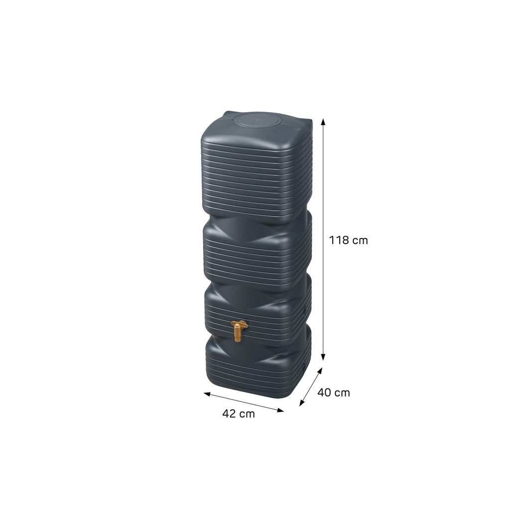 Wandtank 'Quadro' graphite grey 170 l