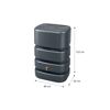 Wandtank 'Quadro' graphite grey 500 l