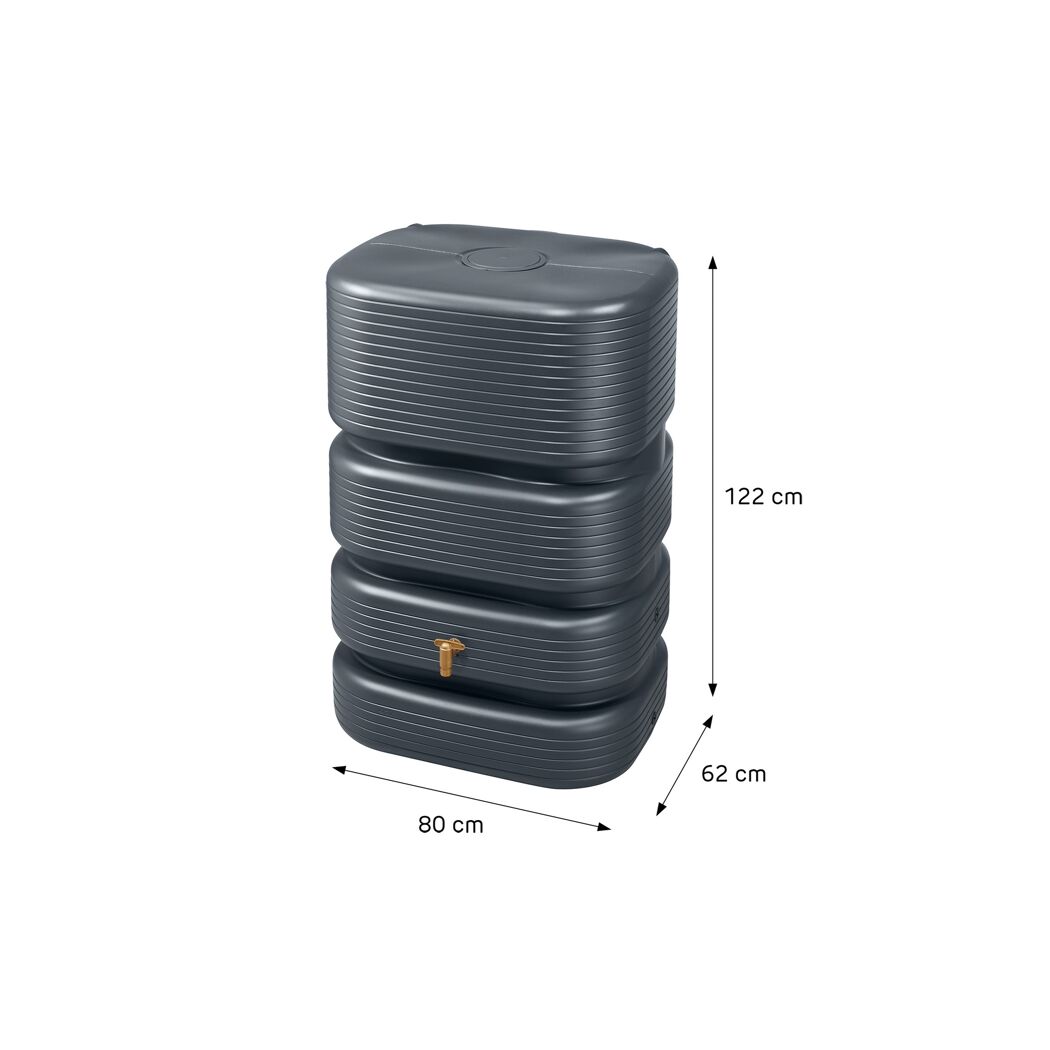 Wandtank 'Quadro' graphite grey 500 l