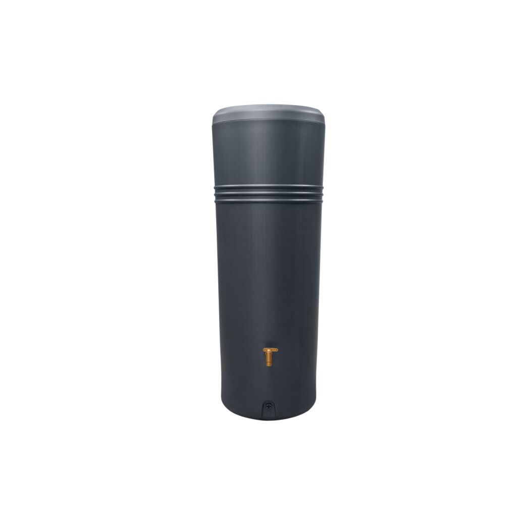 Regentonne 2in1 'Azura' graphite grey 340 l inklusive Pflanzschale