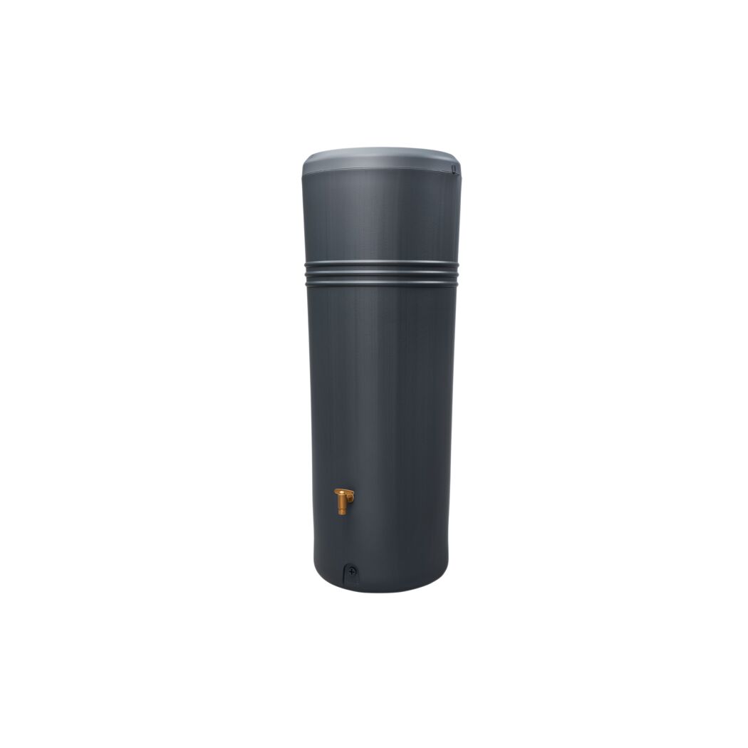 Regentonne 2in1 'Azura' graphite grey 340 l inklusive Pflanzschale
