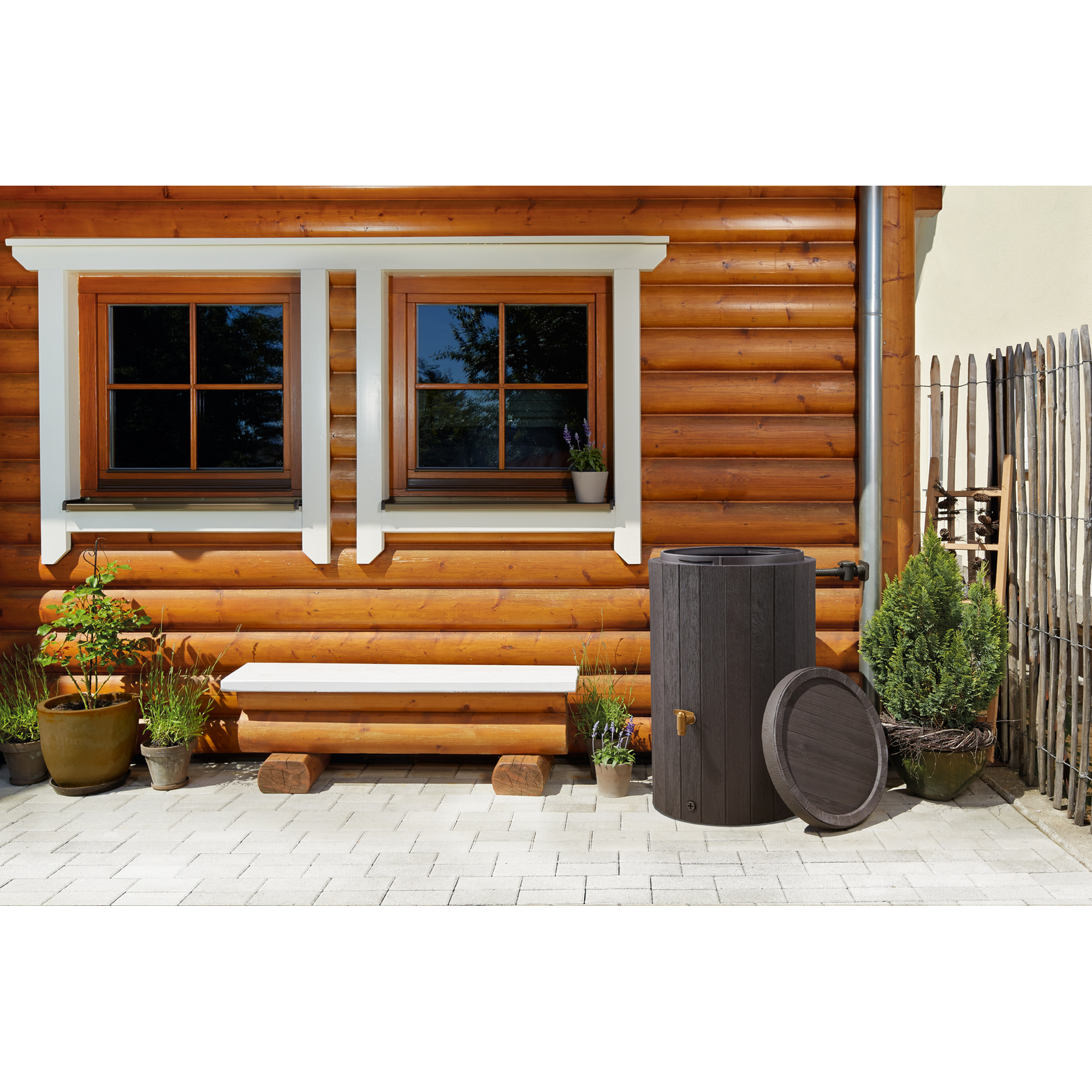 Regentonne 'Madera' braun 400 l