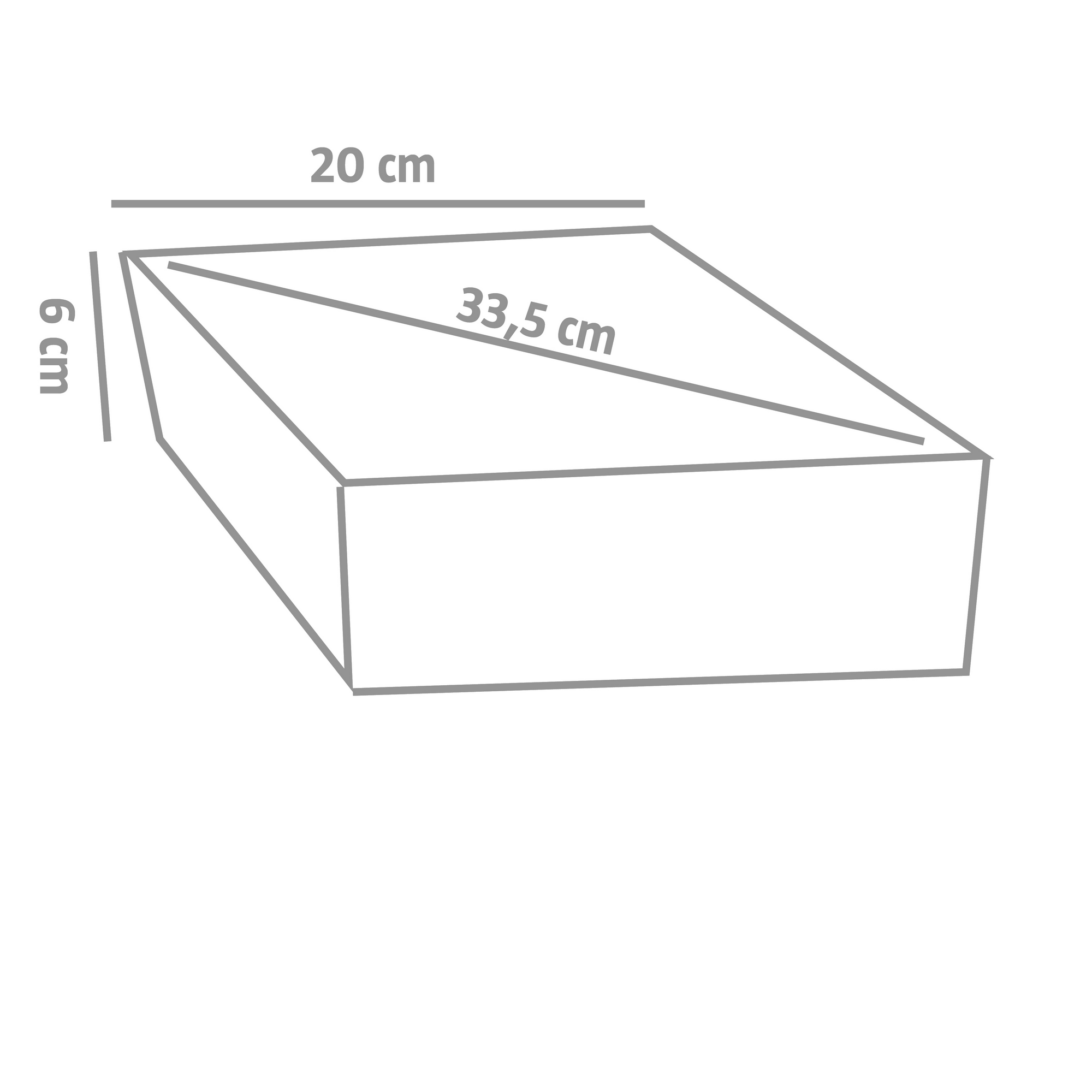 Pflaster 'Plativo' weiß 33,5 x 20 x 8 cm
