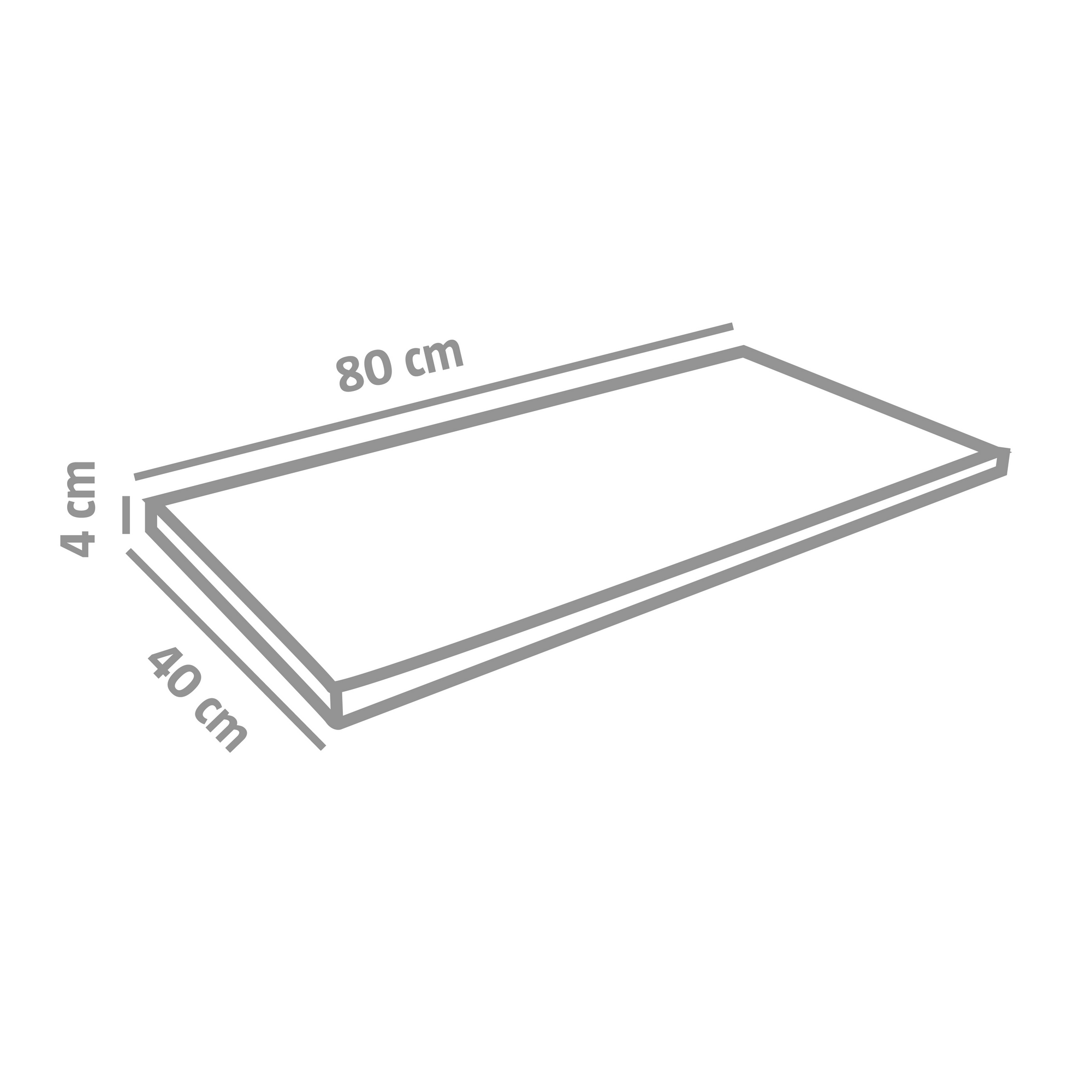 Terrassenplatte 'Mesafino' beige 80 x 40 x 4 cm