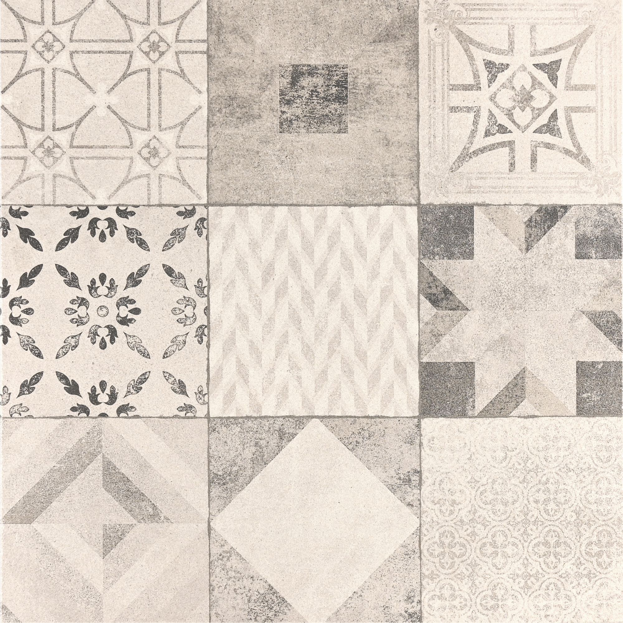 Terrassenplatte 'Mosaik' grau 60 x 60 x 4 cm