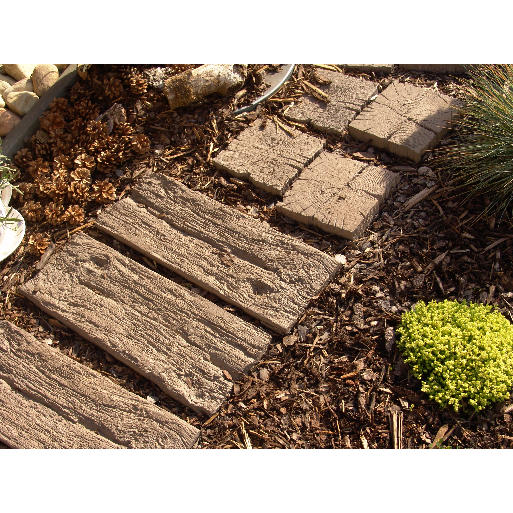 Bahnschwellen braun 22,5 x 22,5 x 5 cm