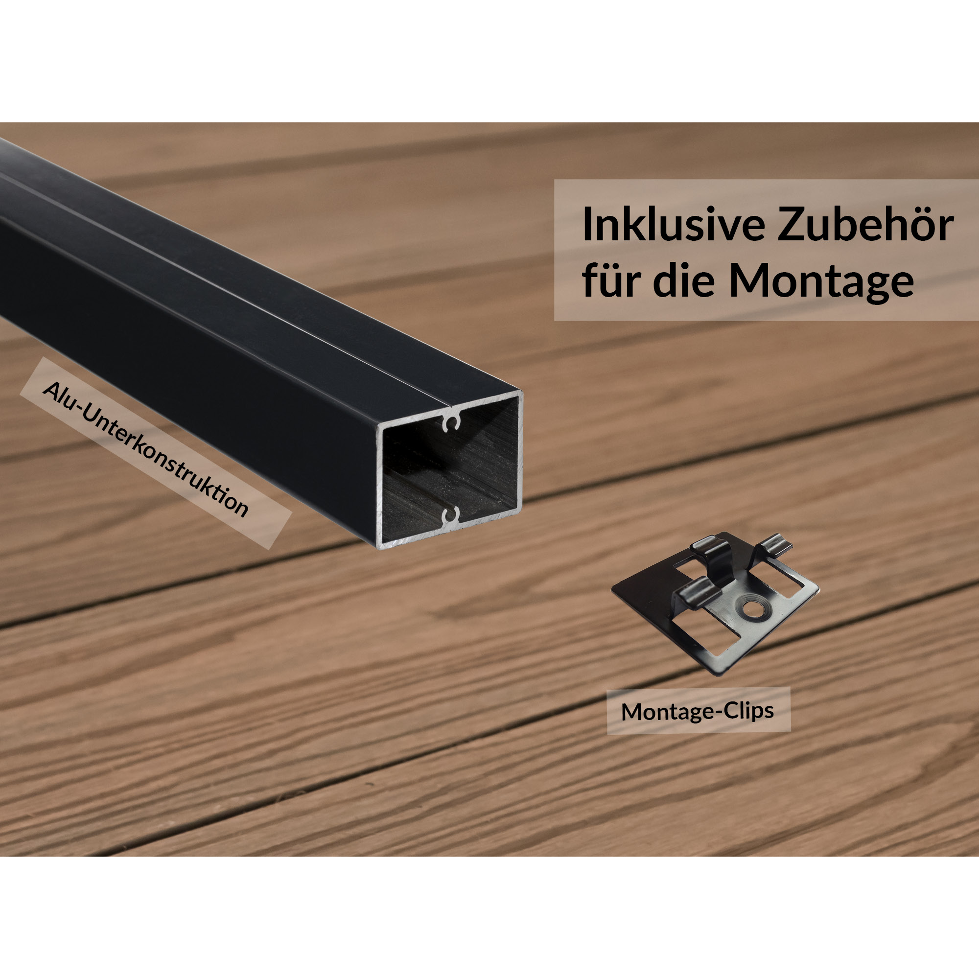 Terrassen-Komplettset 'strongWood solid db' walnussfarben/vintage 10 qm