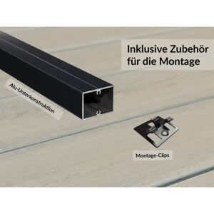 Terrassen-Komplettset 'strongWood solid db' muschelfarben/steinfarben 12 qm