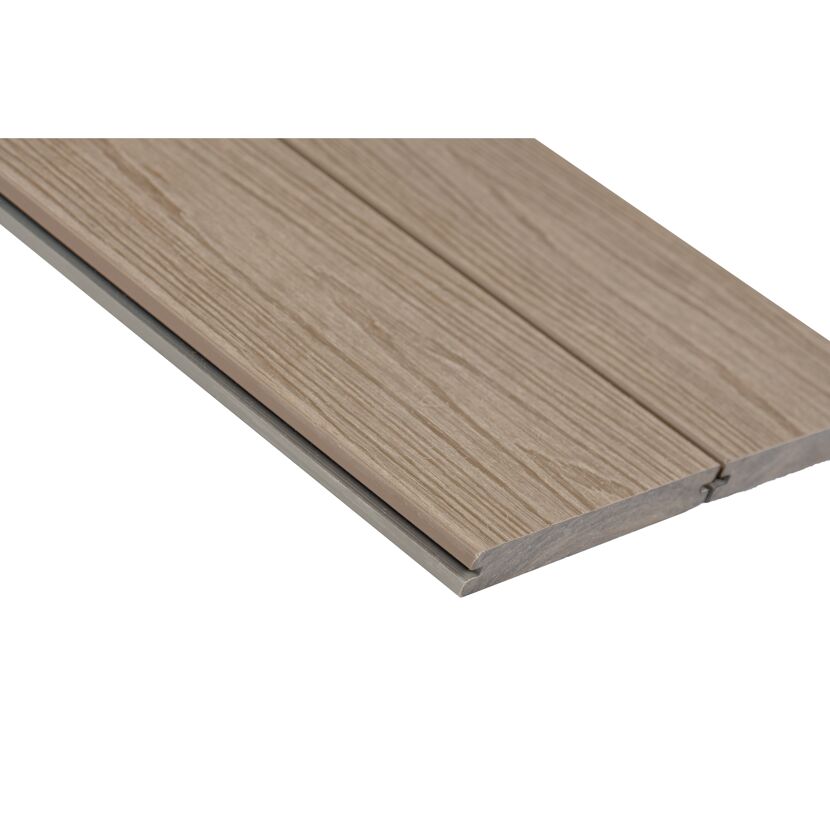 Terrassen-Komplettset 'strongWood solid db' muschelfarben/steinfarben 20 qm