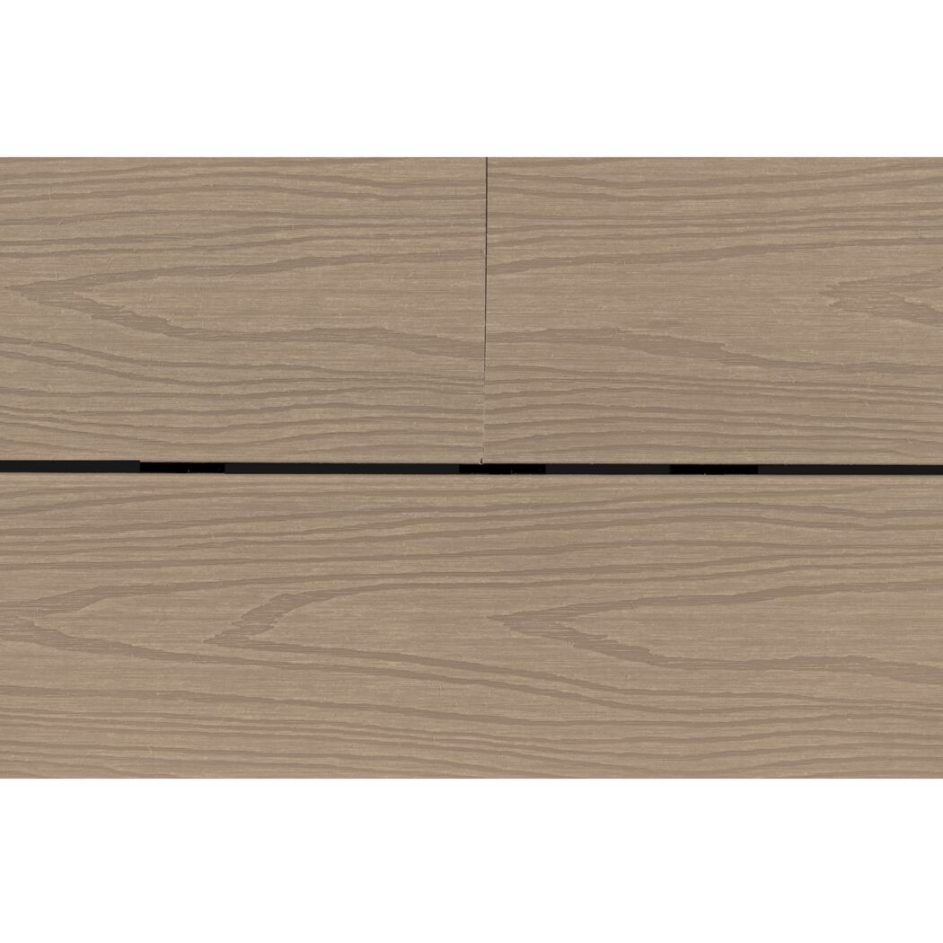 Terrassen-Komplettset 'strongWood solid db' muschelfarben/steinfarben 10 qm