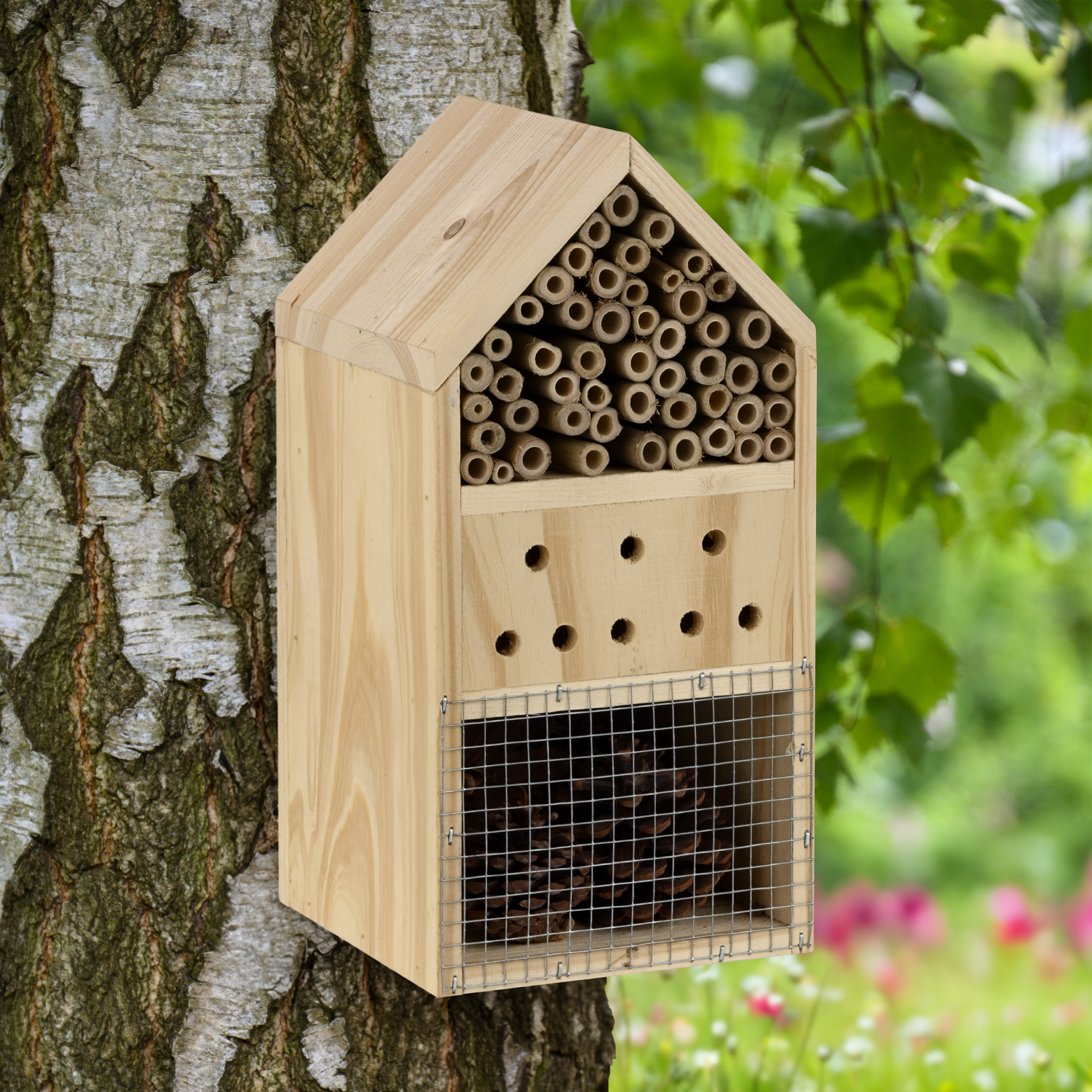 Insektenhotel Holz 12 x 12 x 25 cm