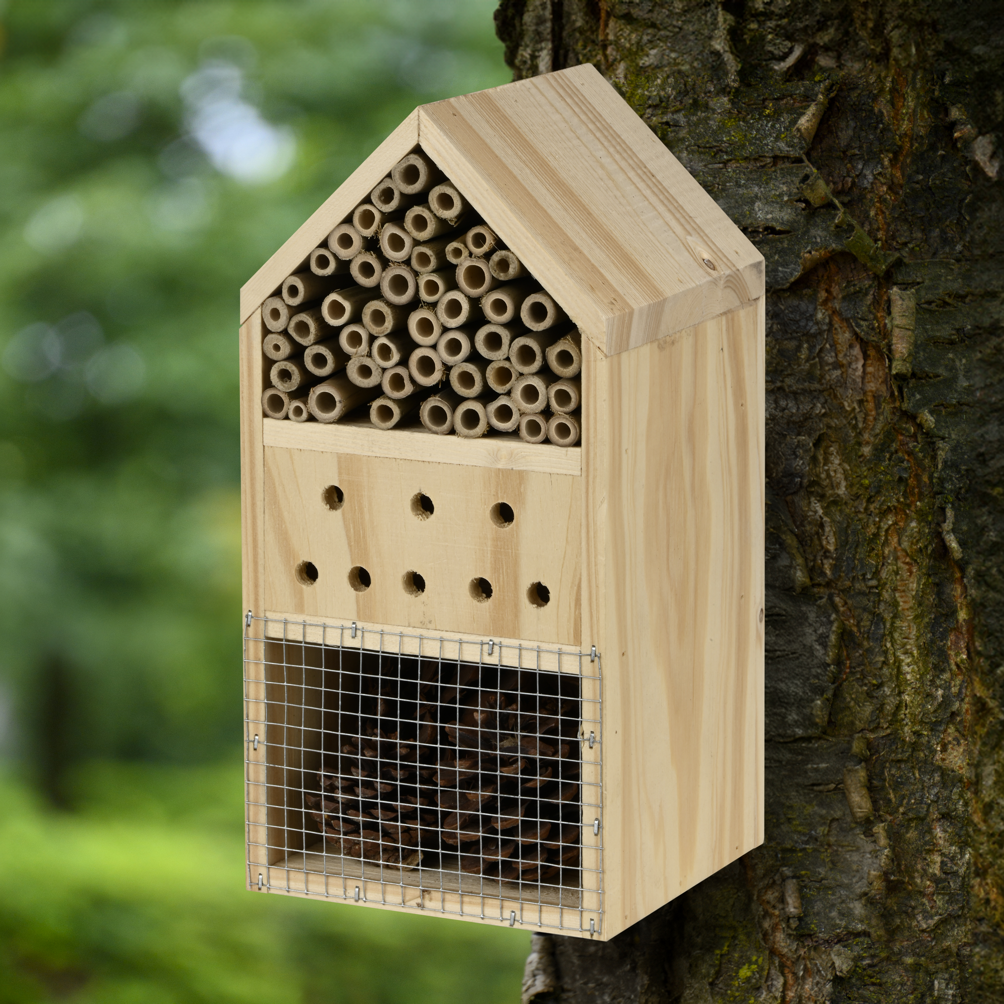 Insektenhotel Holz 12 x 12 x 25 cm