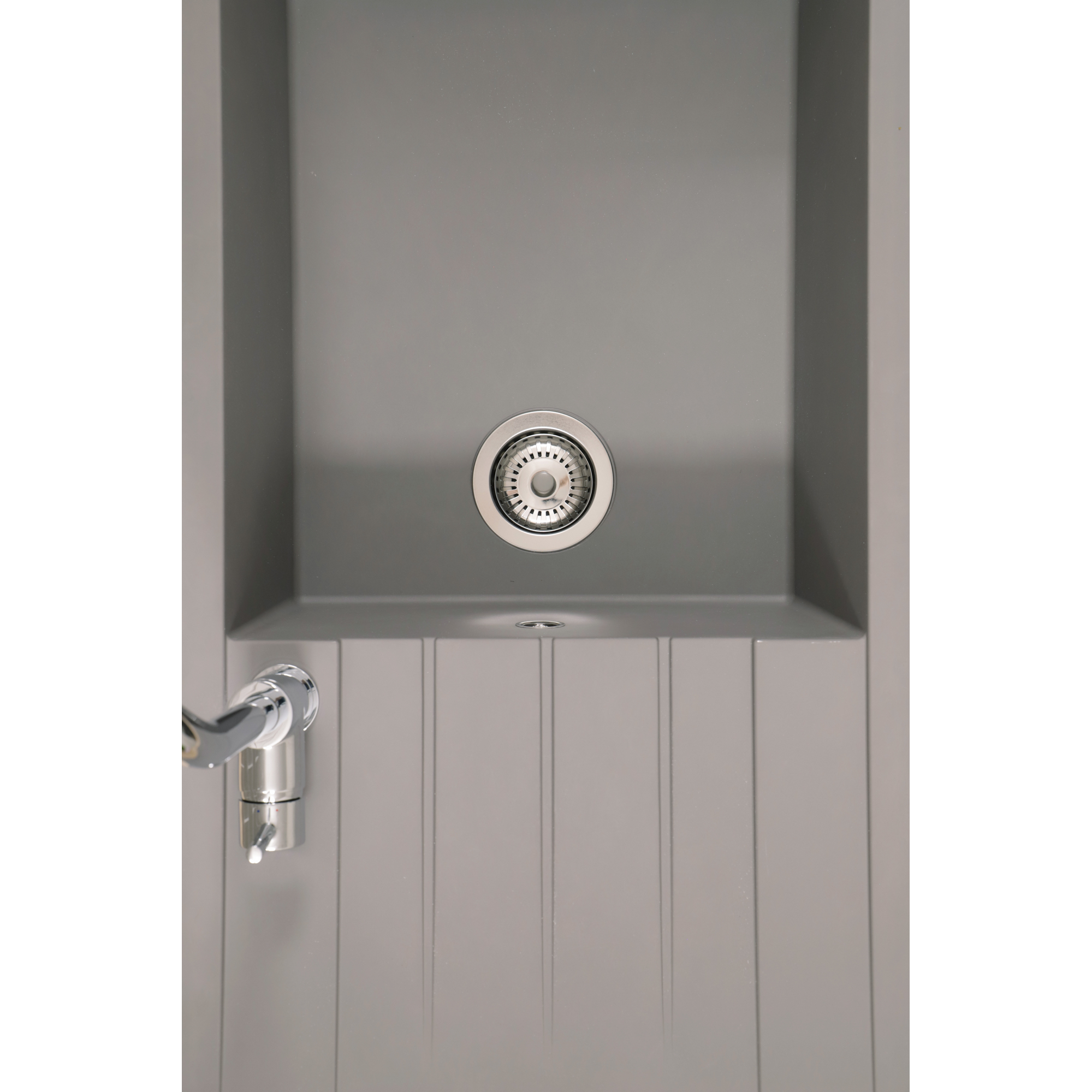 Einbauspüle 'Houston' Mineralite betongrau 100 X 50 cm