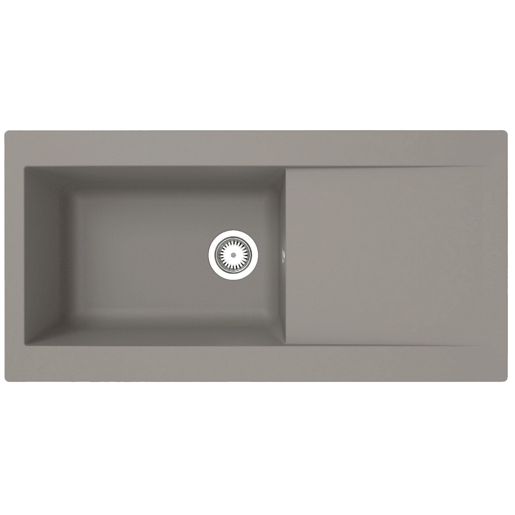 Einbauspüle 'Denver' Mineralite betongrau 100 X 50 cm