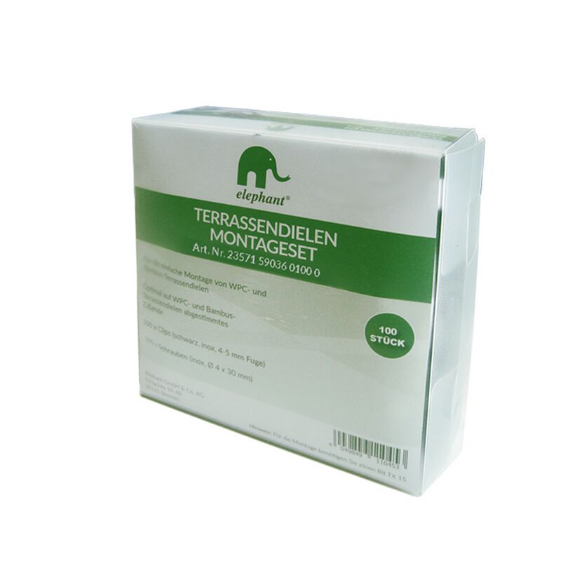 Terrassendielen-Komplettset WPC Hohlkammer anthrazit 10 qm
