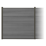 Zaun-Komplettset 'Roma Line' WPC grau mit Pfosten anthrazit zum Aufschrauben 751 x 180 cm