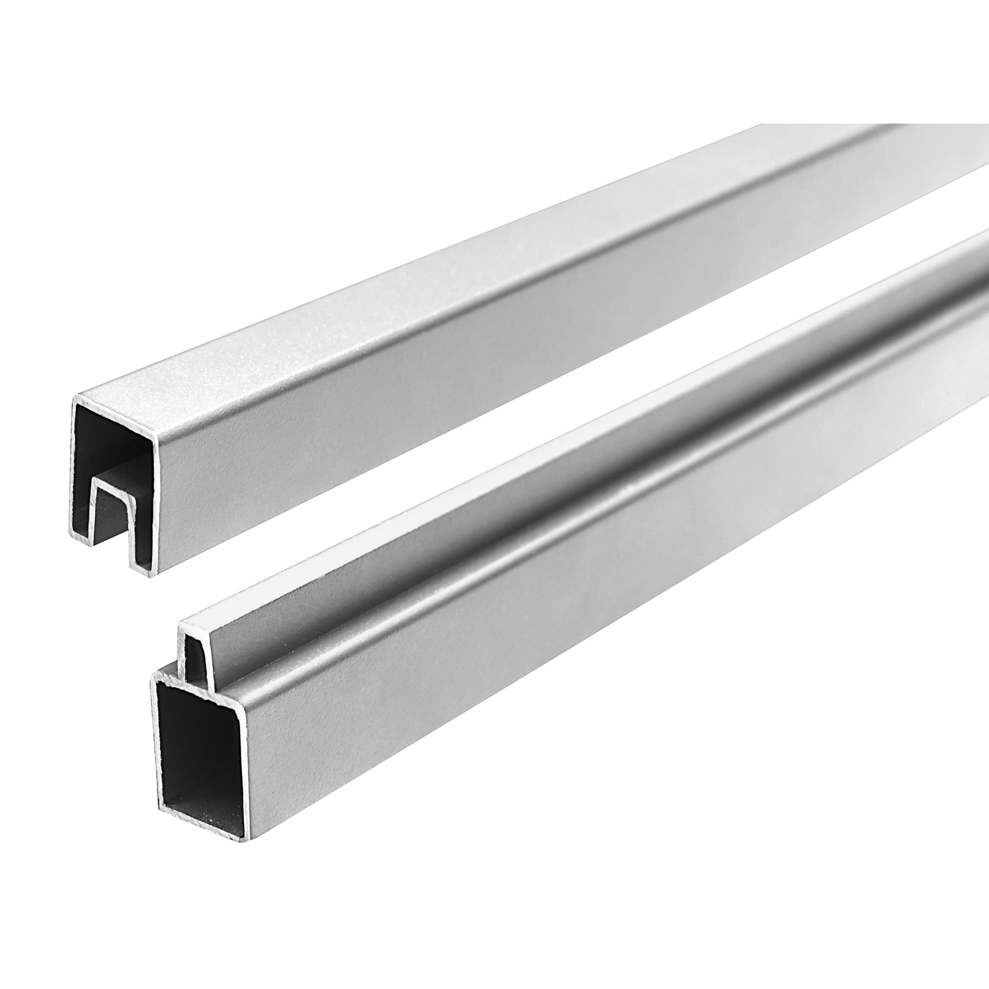 Zaun-Komplettset 'Roma Line' WPC grau mit Pfosten eloxiert zum Aufschrauben 939 x 180 cm