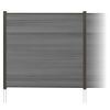Zaun-Komplettset 'Roma Line' WPC beige mit Pfosten eloxiert zum Aufschrauben 565 x 180 cm