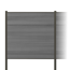 Zaun-Komplettset 'Roma Line' WPC grau mit Pfosten anthrazit zum Einbetonieren 565 x 180 cm