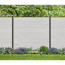 Zaun-Komplettset 'Roma Line' WPC beige mit Pfosten anthrazit zum Aufschrauben 939 x 180 cm