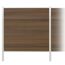 Zaun-Komplettset 'Roma Line' WPC teak mit Pfosten eloxiert zum Einbetonieren 751 x 180 cm