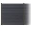 Zaun-Komplettset 'Roma Line' WPC anthrazit mit Pfosten zum Aufschrauben 751 x 18 cm