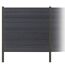 Zaun-Komplettset 'Roma Line' WPC anthrazit mit Pfosten zum Einbetonieren 939 x 180 cm