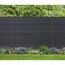 Zaun-Komplettset 'Roma Line' WPC anthrazit mit Pfosten zum Aufschrauben 565 x 18 cm