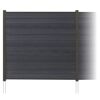 Zaun-Komplettset 'Roma Line' WPC beige mit Pfosten eloxiert zum Aufschrauben 565 x 180 cm