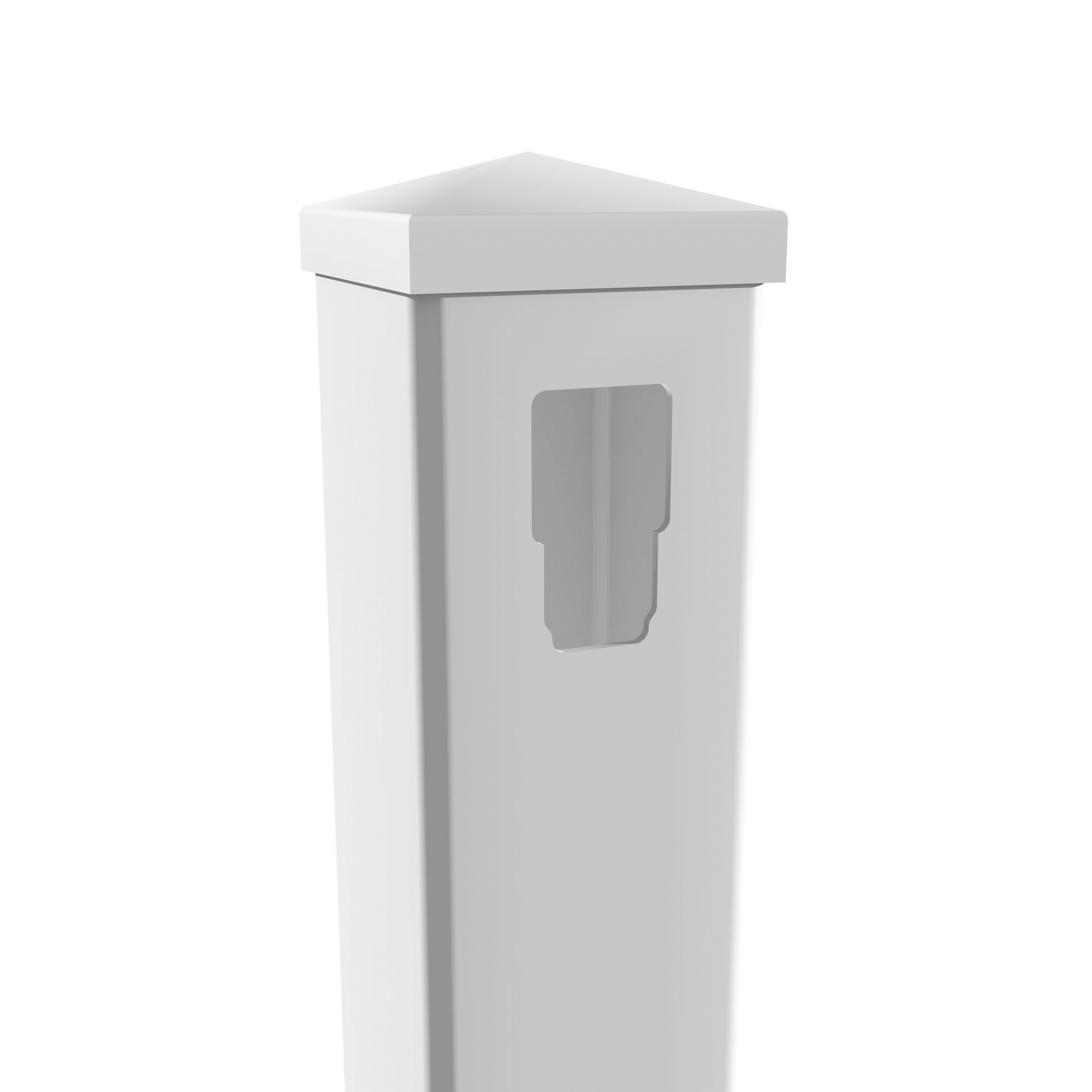 Zaun-Komplettset 'Oslo Line' Kunststoff weiß mit Pfosten zum Einbetonieren 764 x 180 cm