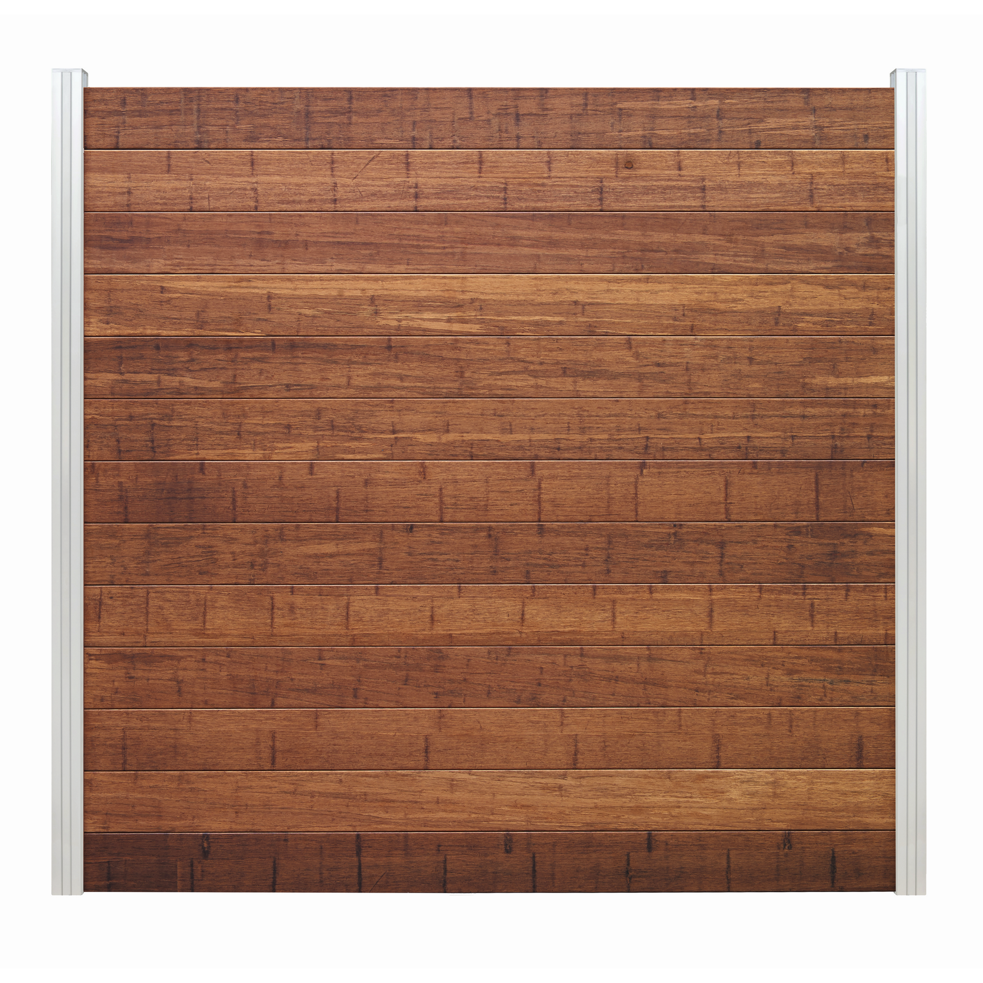 Zaun-Komplettset 'Batu Line' Bambus mit Pfosten eloxiert zum Aufschrauben 591 x 180 cm