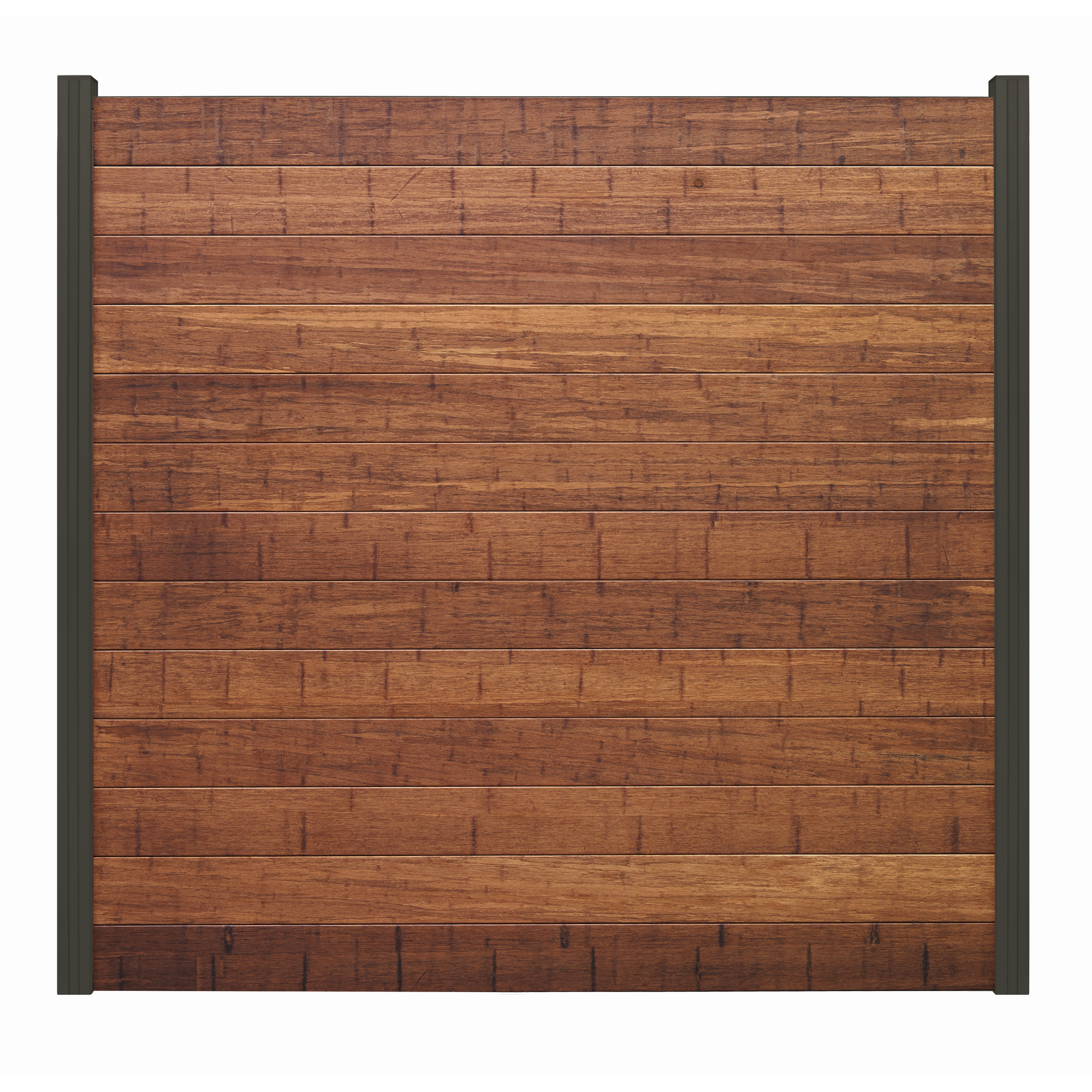 Zaun-Komplettset 'Batu Line' Bambus mit Pfosten anthrazit zum Einbetonieren 981 x 180 cm