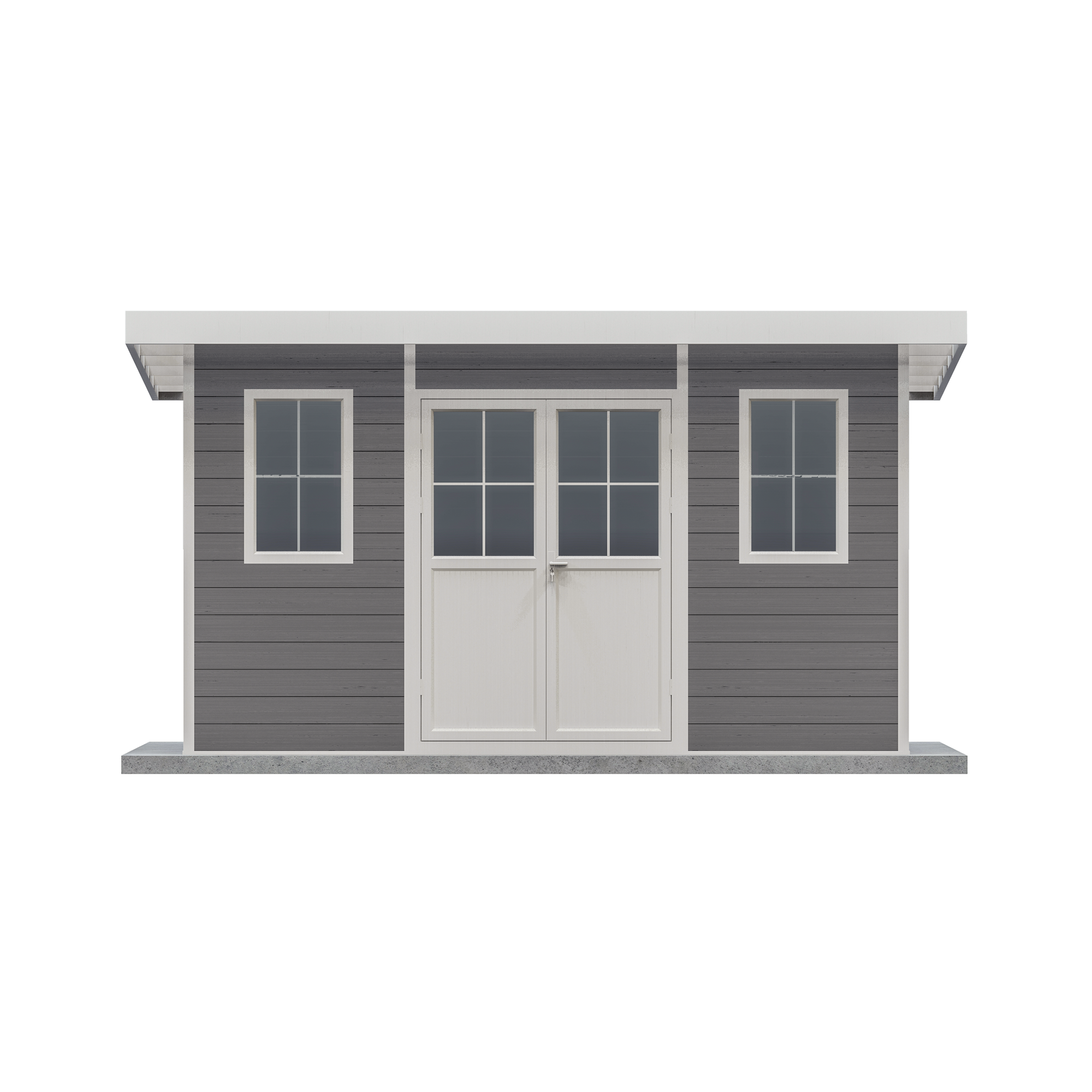 Gartenhaus 'Ausführung L' WPC mit Flachdach anthrazit  100 % FSC®-zertifiziert