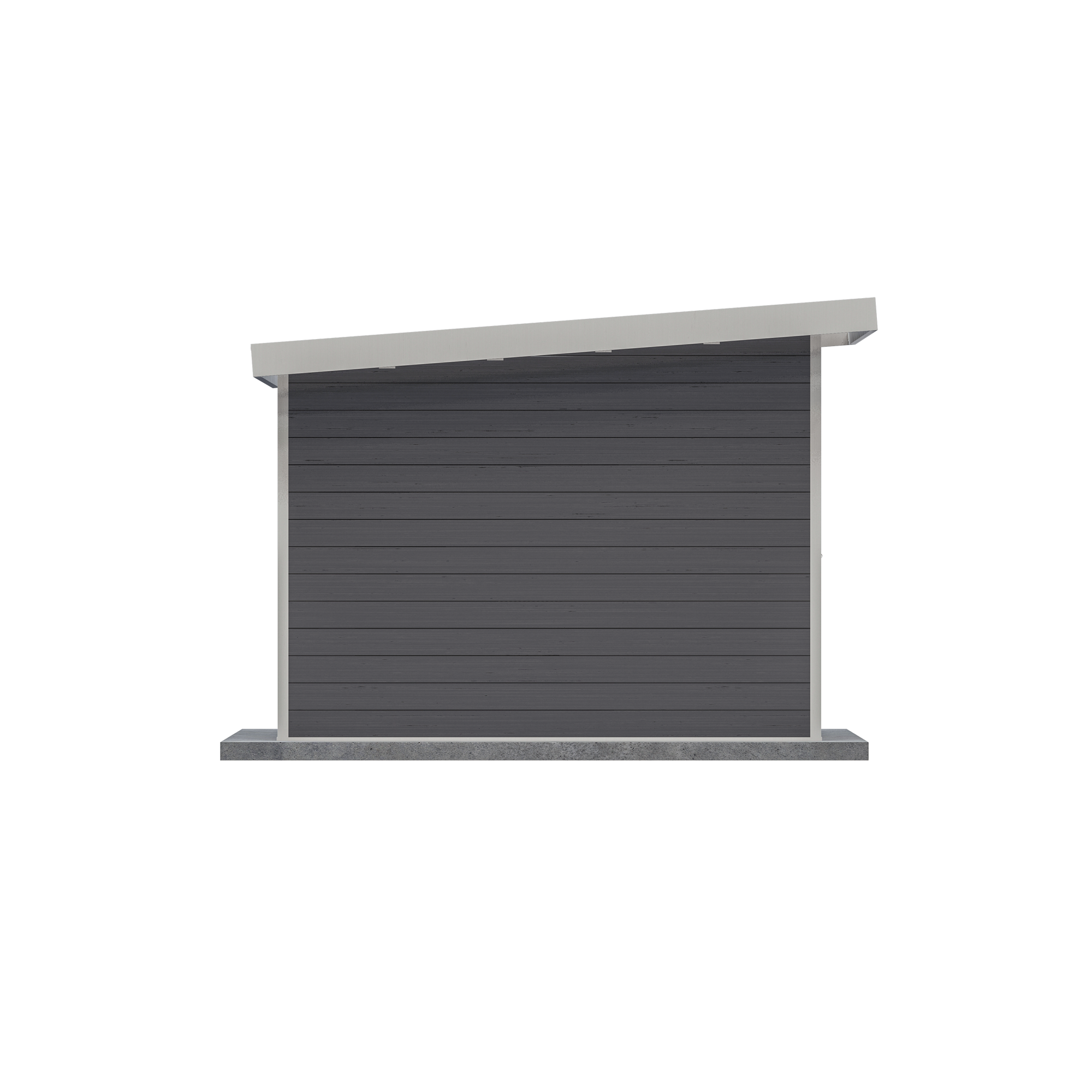 Gartenhaus 'Ausführung L' WPC mit Flachdach anthrazit  100 % FSC®-zertifiziert