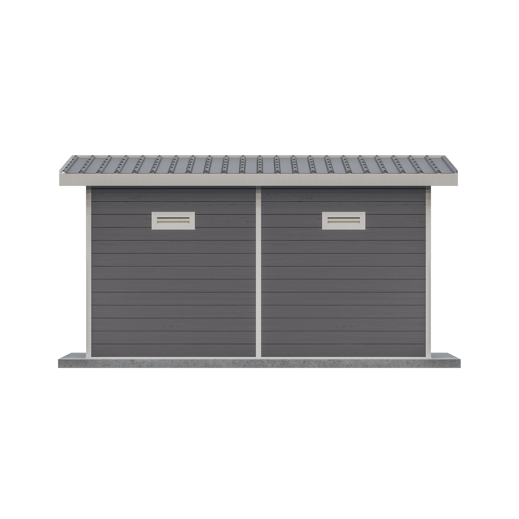 Gartenhaus 'Ausführung L' WPC mit Flachdach anthrazit  100 % FSC®-zertifiziert