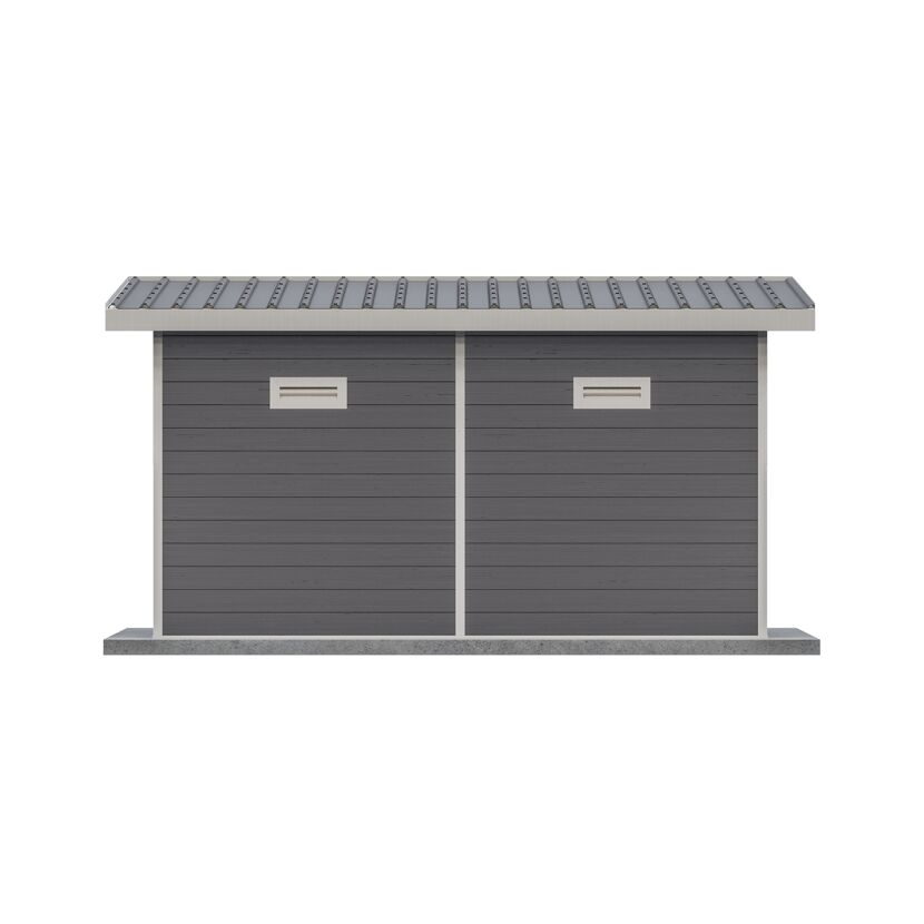 Gartenhaus 'Ausführung L' WPC mit Flachdach anthrazit  100 % FSC®-zertifiziert