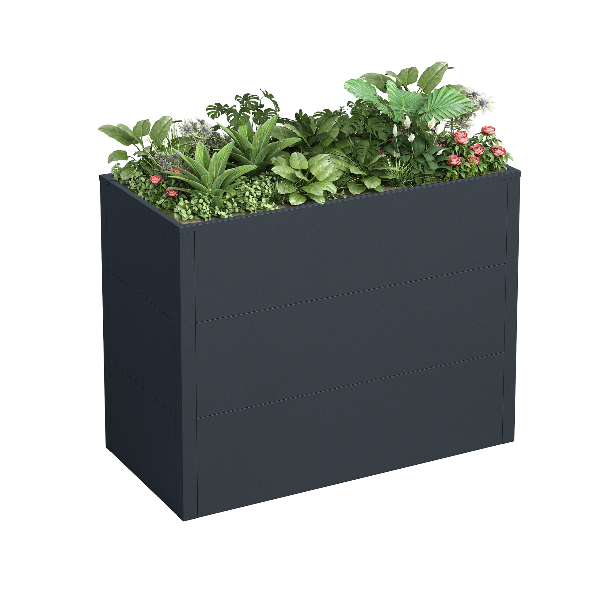 Hochbeet Metall anthrazit 100 x 77 x 50 cm