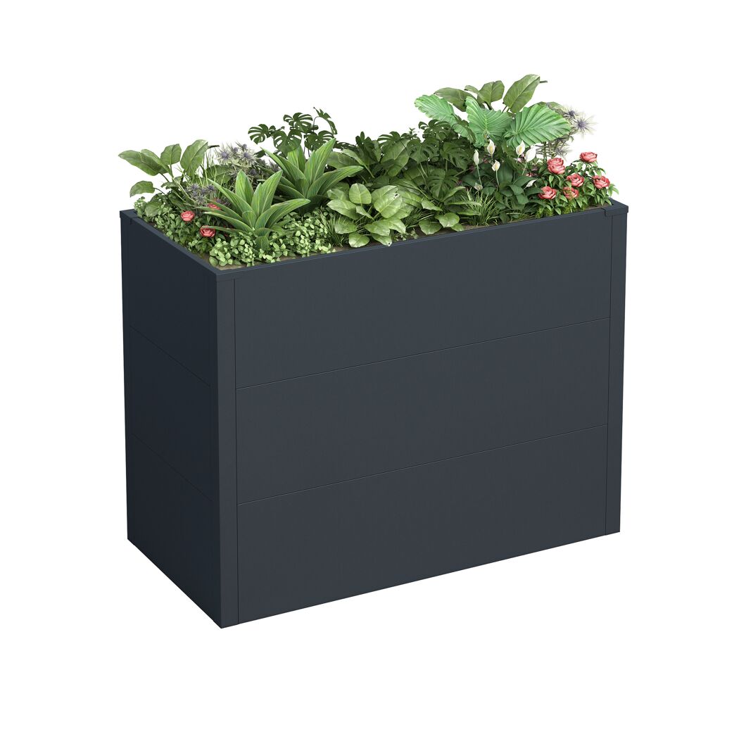 Hochbeet Metall anthrazit 100 x 77 x 50 cm