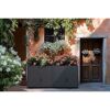 Hochbeet mit Stauraum Metall anthrazit 100 x 85 x 50 cm