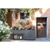 Hochbeet mit Stauraum Metall anthrazit 100 x 85 x 50 cm