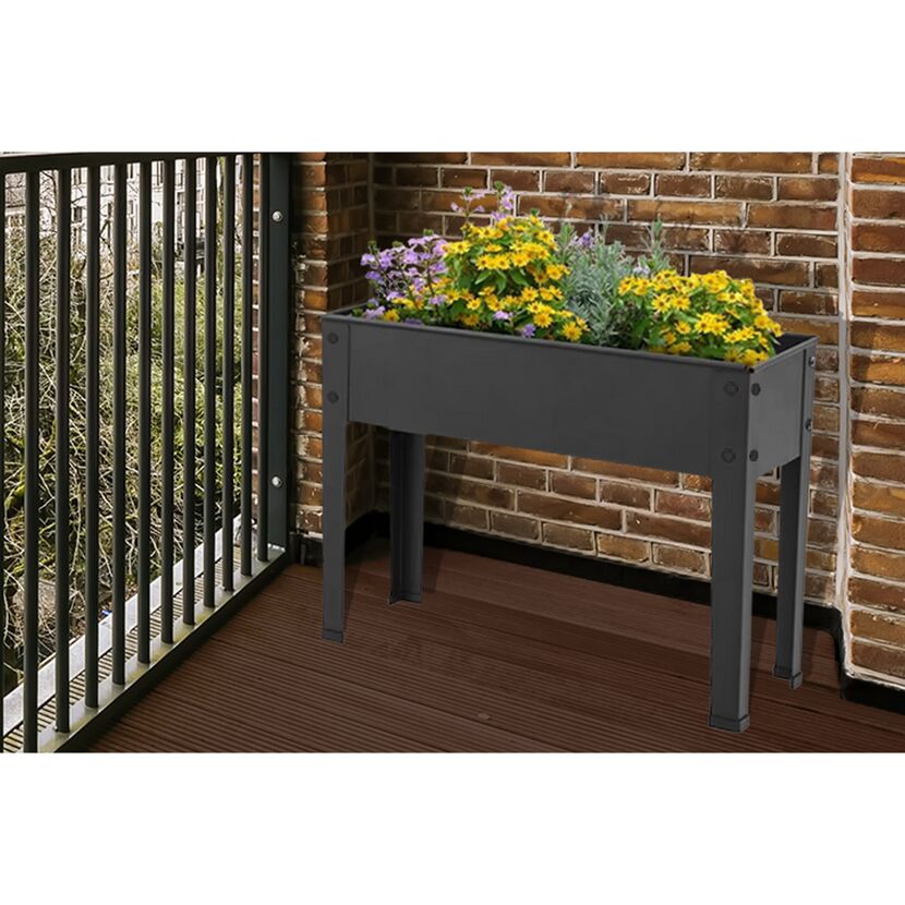 Mini-Hochbeet Metall anthrazit 60 x 45 x 27 cm