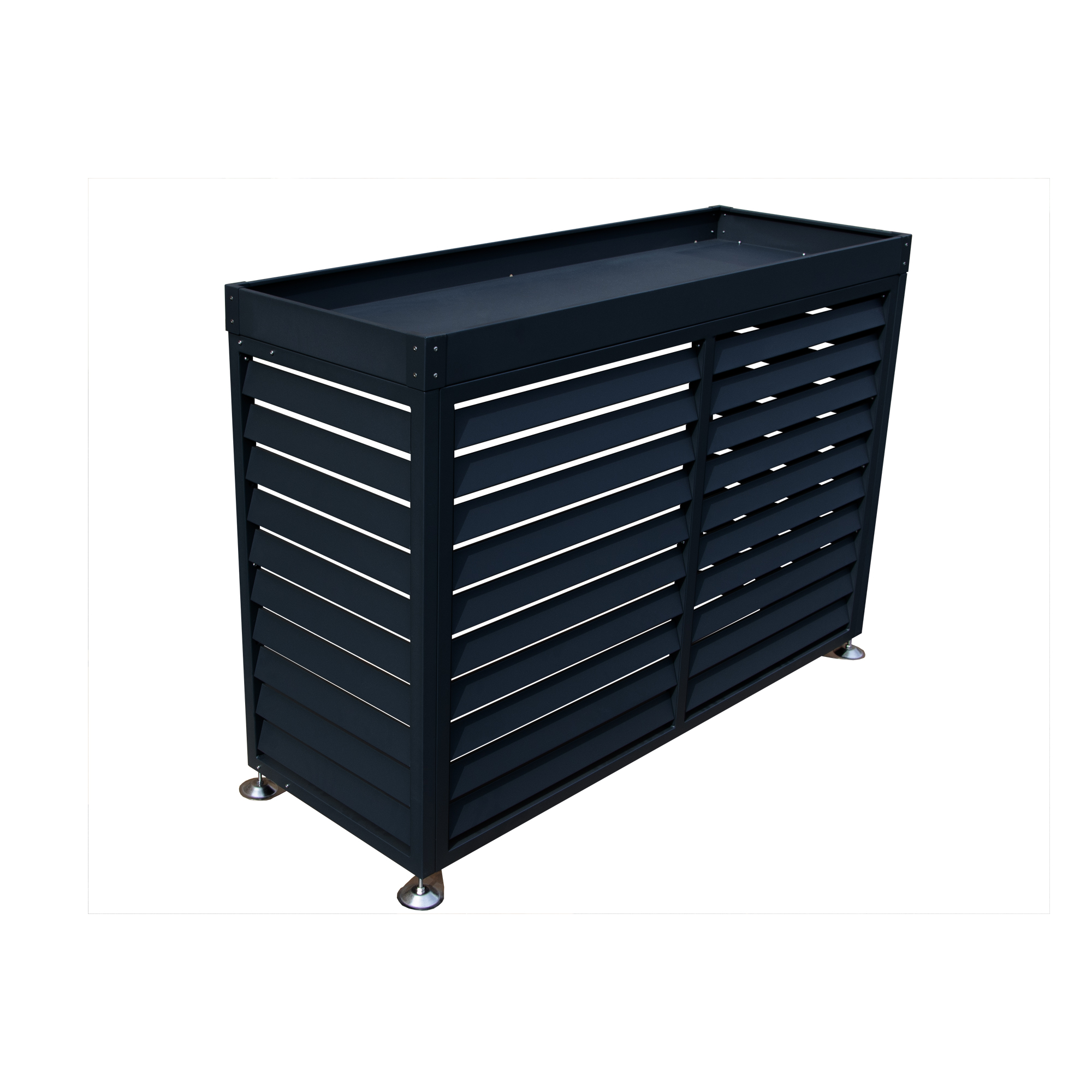 Wärmepumpenverkleidung mit Pflanzdeckel anthrazit 140 x 50 x 100 cm