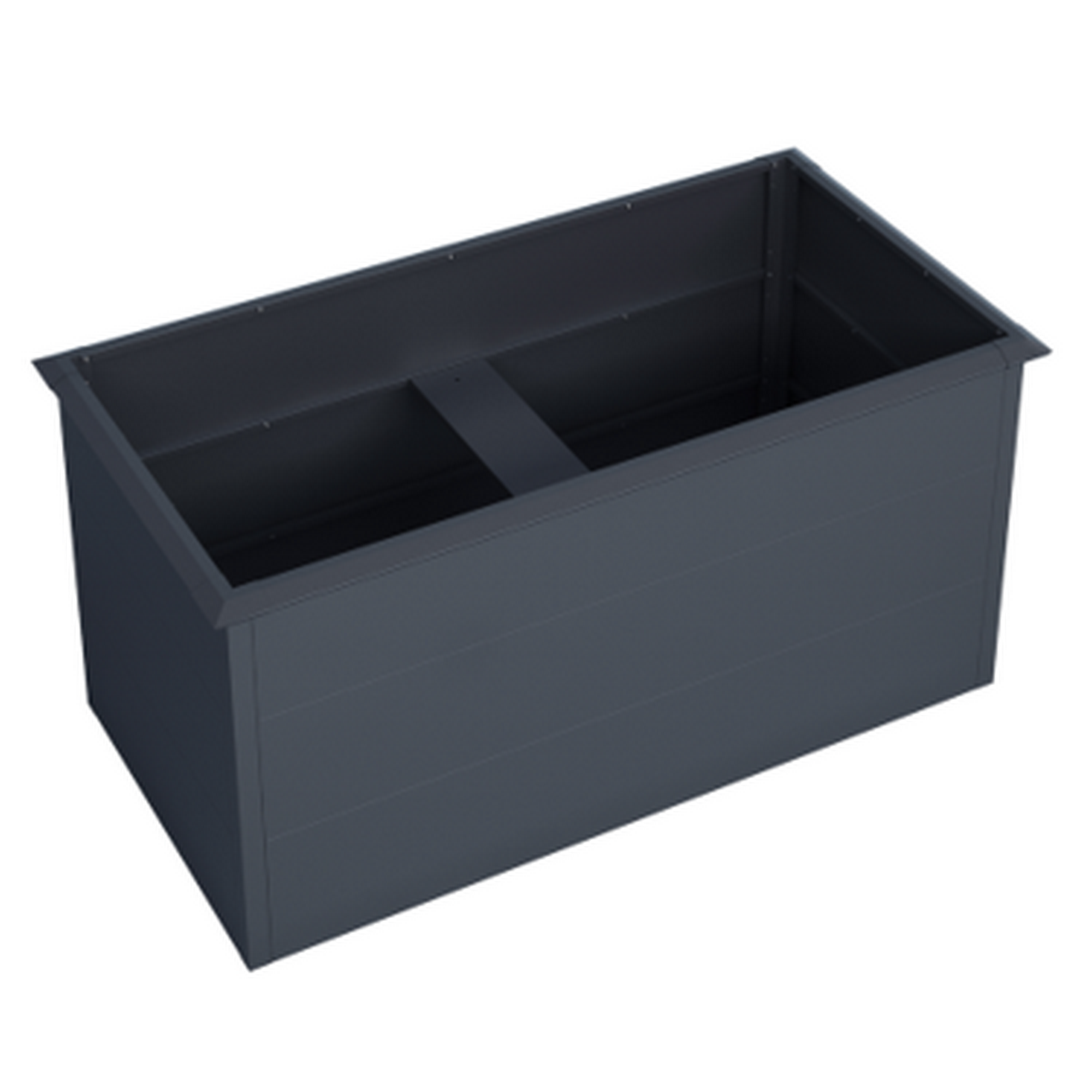 Hochbeet mit Schneckenschutz Metall anthrazit 150 x 77 x 75 cm