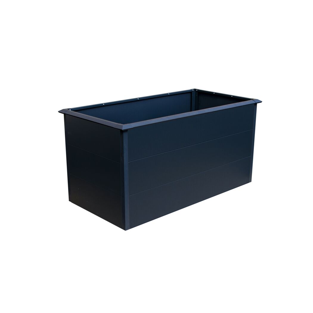 Hochbeet mit Schneckenschutz Metall anthrazit 150 x 77 x 75 cm